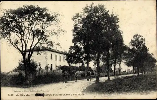 Ak La Reole Gironde, Partie zur Schule