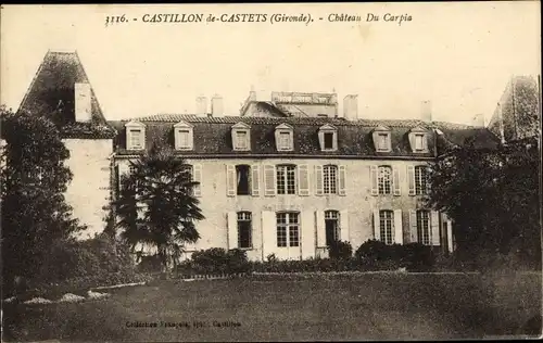 Ak Castillon de Castets Gironde, Château Du Carpia