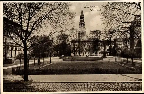 Ak Planitz Zwickau in Sachsen, Albertplatz