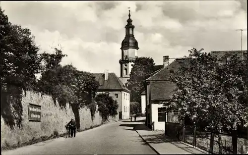 Ak Königsbrück in der Oberlausitz, Dresdner Straße, Glockenturm