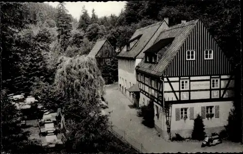 Ak Kleinhennersdorf Gohrisch Sachsen, Waldidyll Liethenmühle