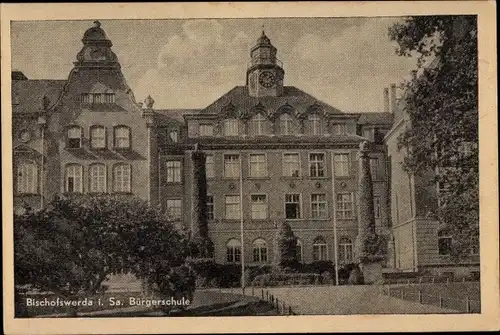 Ak Bischofswerda in Sachsen, Bürgerschule