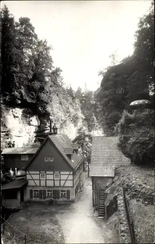 Ak Hohnstein Sächsische Schweiz, Rathenwalder Mühle