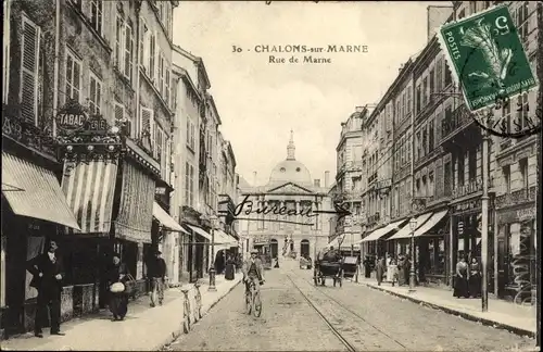 Ak Chalons sur Marne, Rue de Marne