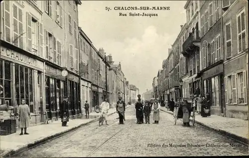 Ak Chalons sur Marne, Rue Saint Jacques