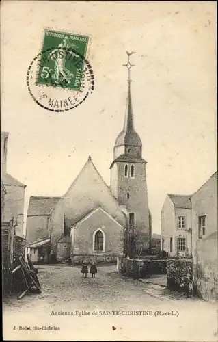 Ak Sainte Christine Maine-et-Loire, Ancienne Eglise