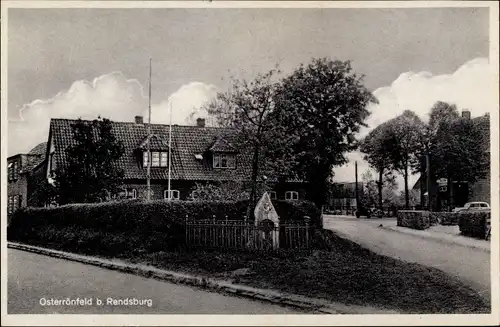 Ak Osterrönfeld Schleswig Holstein, Straßenpartie