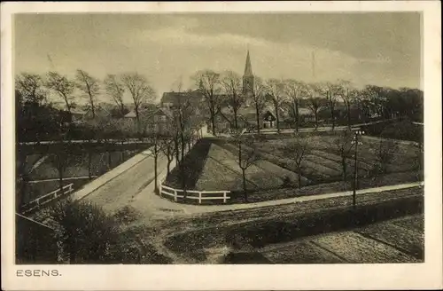 Ak Esens in Ostfriesland, Blick auf den Ort