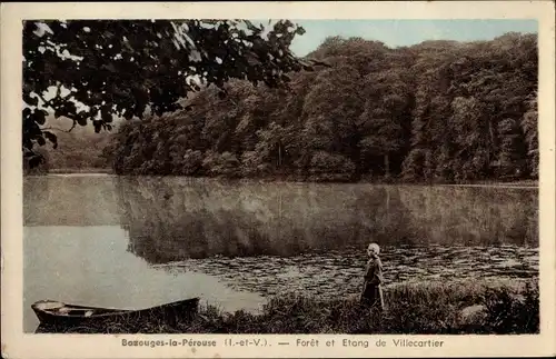 Ak Bazouges la Pérouse Ille et Vilaine, Foret et Etang de Villecartier