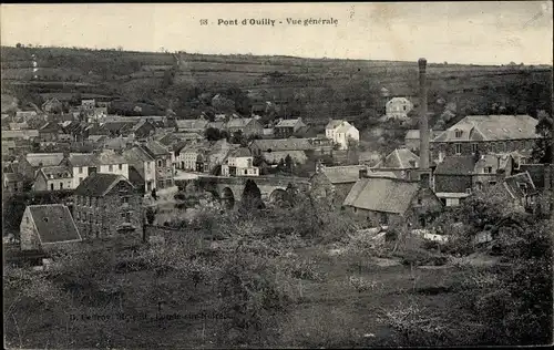 Ak Pont d Ouilly Calvados, Vue generale