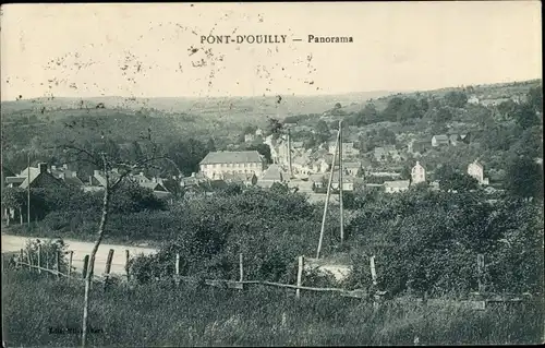 Ak Pont d Ouilly Calvados, Panorama