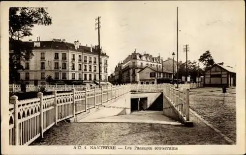 Ak Nanterre Hauts de Seine, Les Passages souterrains