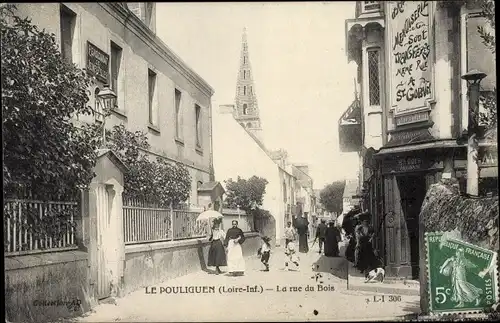 Ak Pouliguen Loire-Atlantique, La rue du Bois