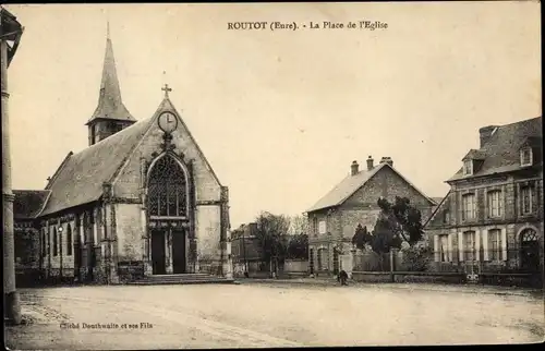 Ak Routot Eure, La Place de l'Eglise