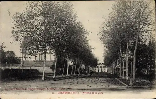 Ak Verneuil Eure, Avenue de la Gare