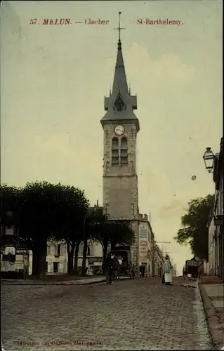 Ak Melun Seine et Marne, Cloche Saint Barthelemy