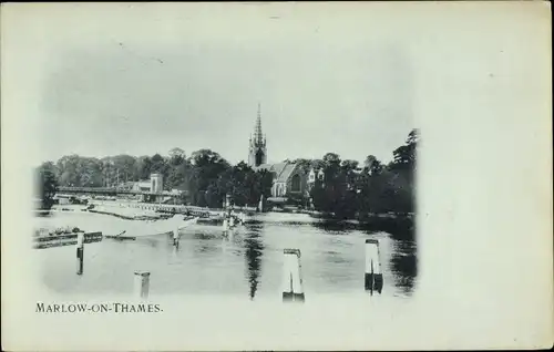 Ak Marlow South East England, Partie an der Themse