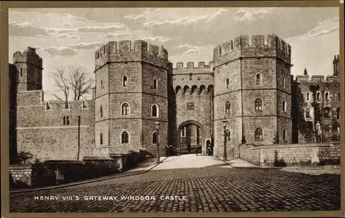 Passepartout Ak Windsor Berkshire England, Windsor Castle, Henry VIII Gateway