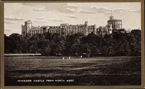 Passepartout Ak Windsor Berkshire England, Windsor Castle from North West