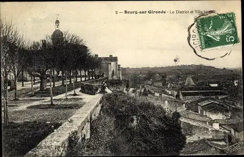 Ak Bourg Gironde, Le District et Ville basse