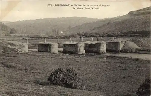 Ak Huelgoat Finistere, Vallee de la riviere d'Argent le vieux Pont Mikael