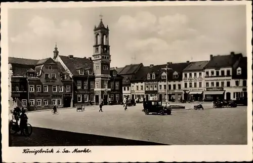 Ak Königsbrück in der Oberlausitz, Markt