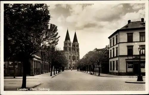 Ak Landau in der Pfalz, Südring, Kirche