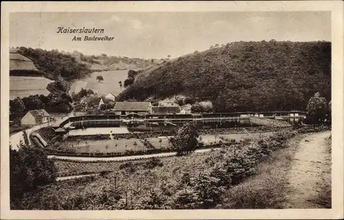 Ak Kaiserslautern in Rheinland Pfalz, Am Badeweiher