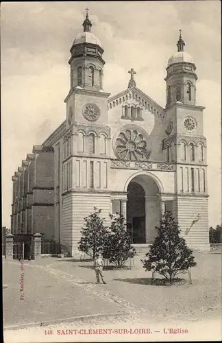 Ak Saint Clément sur Loire Maine et Loire, L'Eglise