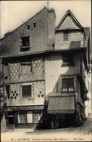 Ak Saumur Maine et Loire, Vieilles Maisons, Rue Dacier