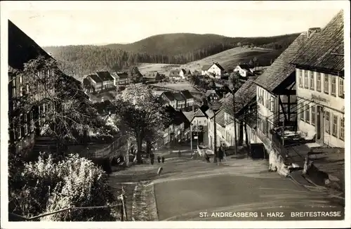 Ak Sankt Andreasberg im Oberharz, Breitestraße