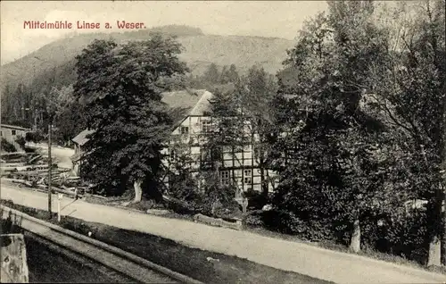 Ak Linse Bodenwerder an der Weser, Mittelmühle