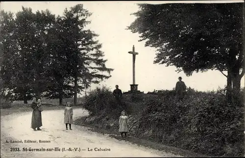 Ak Saint Germain Ille et Vilaine, La Calvaire