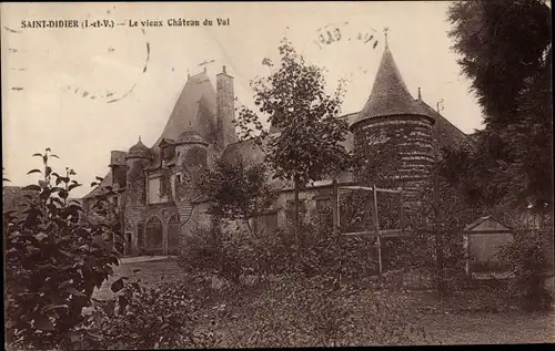 Ak Saint Didier Ille et Vilaine, La vieux Chateau de Val