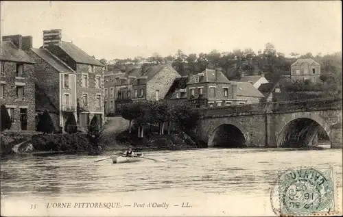 Ak Pont d Ouilly Calvados, Ortspartie