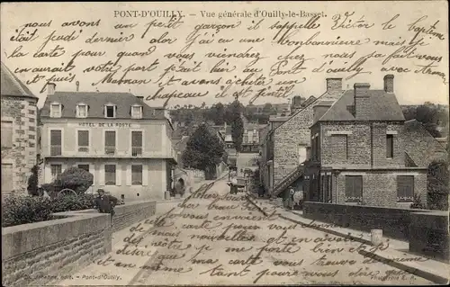 Ak Pont d Ouilly Calvados, Vue generale d'Ouilly le Basset