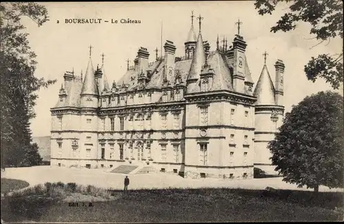 Ak Boursault Marne, Le Chateau