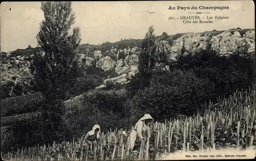 Ak Grauves Marne, Les Falaises, Cote des Rouales