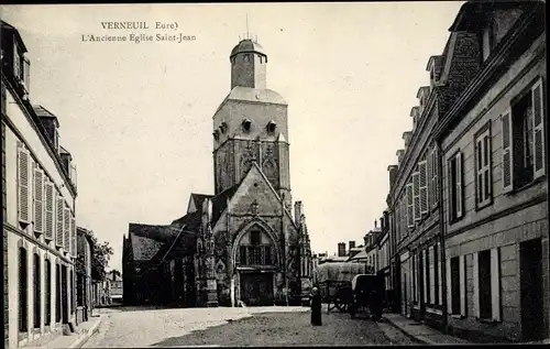 Ak Verneuil Eure, L'Ancienne Eglise Saint Jean