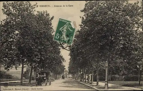 Ak Verneuil Eure, Avenue de la Gare