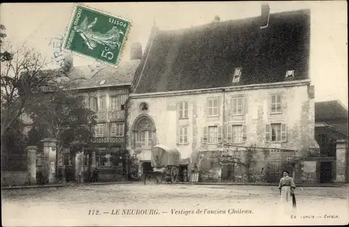 Ak Le Neubourg Eure, Vestiges de l'ancien Chateau