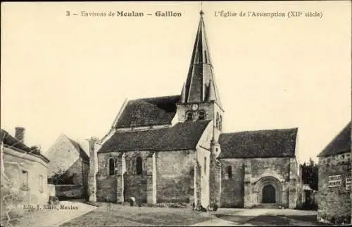 Ak Meulan Gaillon sur Montcient Yvelines, L'Eglise de l'Assomption