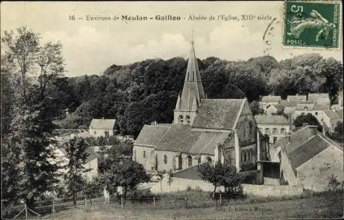 Ak Meulan Gaillon sur Montcient Yvelines, Abside de l'Eglise