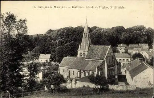 Ak Meulan Gaillon sur Montcient Yvelines, Abside de l'Eglise
