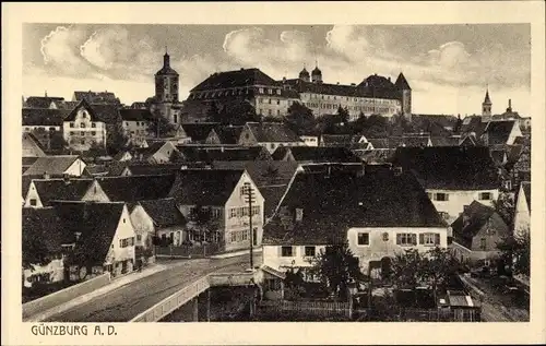 Ak Günzburg in Schwaben, Teilansicht von der Stadt