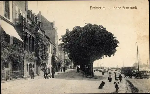Ak Emmerich am Niederrhein, Rheinpromenade