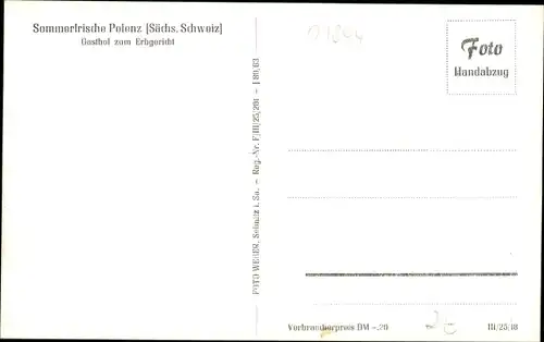 Ak Polenz Neustadt in Sachsen, Gasthof zum Erbgericht