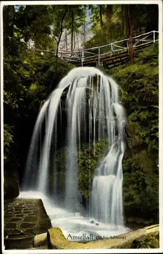 Ak Rathen an der Elbe Sächsische Schweiz, Amselfall