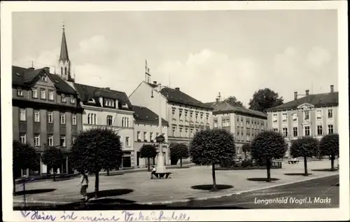 Ak Lengenfeld Vogtland Sachsen, Markt