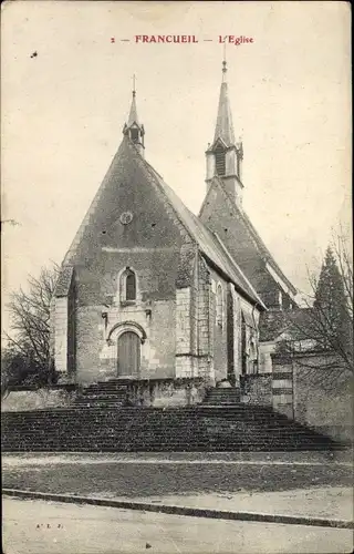 Ak Francueil Maine et Loire, L'Eglise